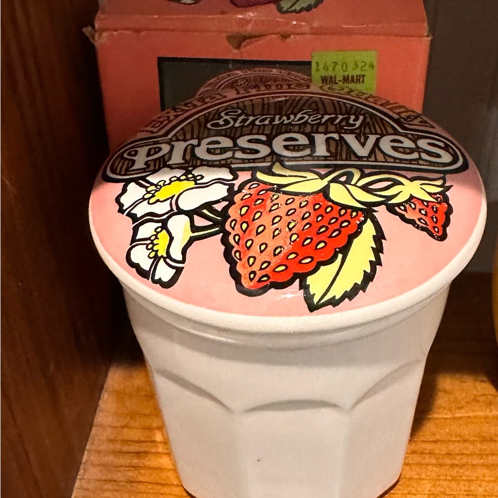 Vintage Wild Strawberry Jam Jar Wal-Mart With Box